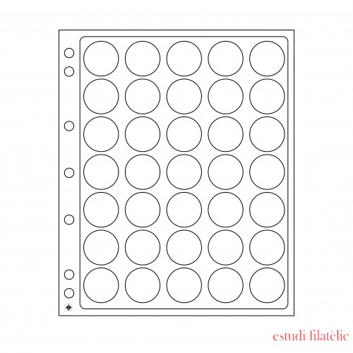Leuchtturm 325214 Hojas p.monedas ENCAP, para cápsulas d. monedas con un diámetro interior de 25-27 mm Paq. 2 unid.