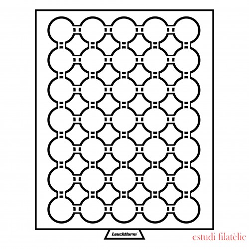 Leuchtturm 325360 Bandeja para monedas 35 divisiones para GRIPS 29, color humo