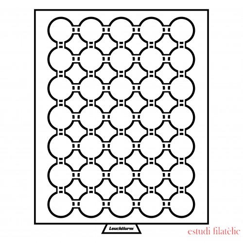 Leuchtturm 326819 Bandeja para monedas 35 divisiones para GRIPS 28 + GRIPS 27, color humo