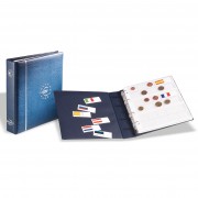 Leuchtturm 329334 Álbum de monedas de euro en formato NUMIS, azul