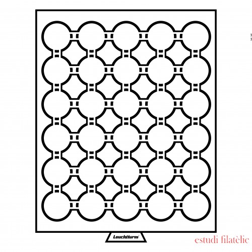 Leuchtturm 335325 Bandeja para monedas 30 divisiones para CAPS 33, gris