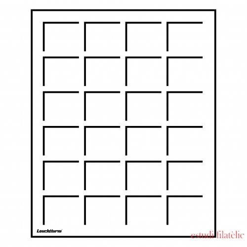 Leuchtturm 336508 Bandeja para 24 monedas de 33  mm Ø, para Maletín 