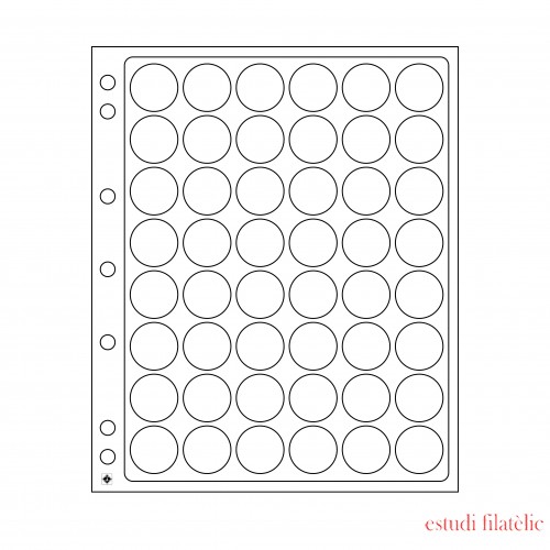 Leuchtturm 343210 Hojas p.monedas ENCAP,para 48cápsulas d.monedas con un diámetro interior de 23,5 - 26 mm