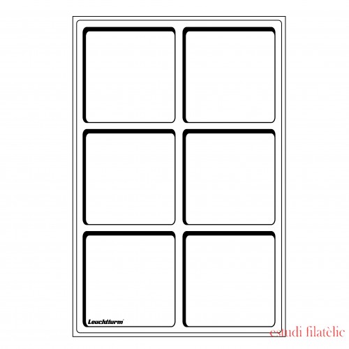 Leuchtturm 348092 Bandeja L con 6 divisiones cuadradas (95 mm), granate, paquete de 2