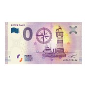 Billete  souvenir de cero euros Roter Sand Sagrada Família Gaudí