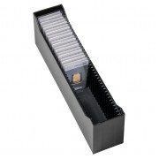 Leuchtturm 365162 Caja archivadora LOGIK para 40 lingote de oro en blíster, formato vertical, negro