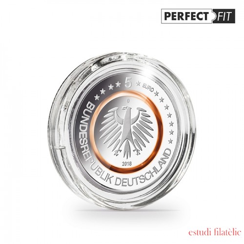 Leuchtturm 365293 Cápsulas ULTRA Perfect Fit para alemanes 5 Euro (27,25 mm),  paquete de 10