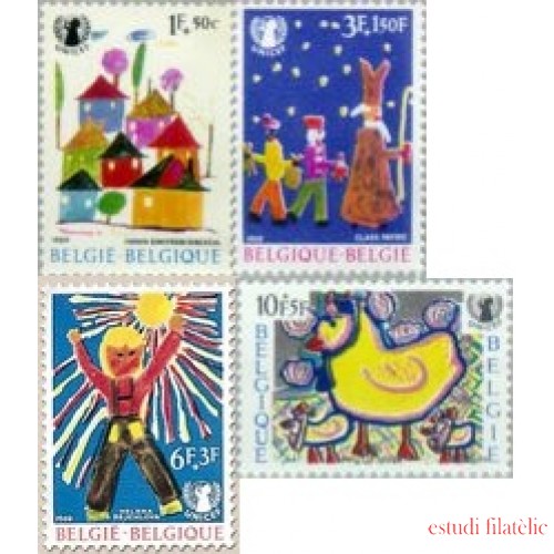 Bélgica - 1492/95 - 1969 Sorteo obras filantrópicas Dibujos de niños Lujo