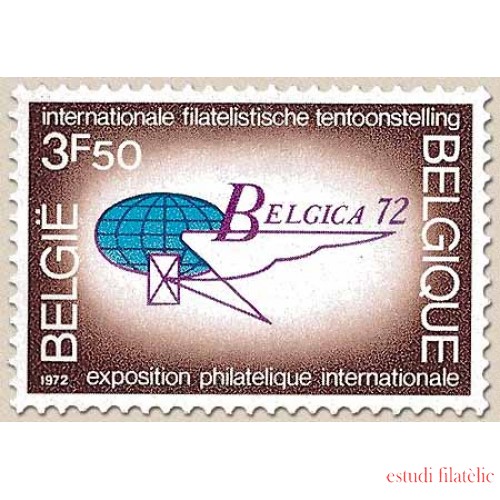 Bélgica - 1621 - 1972 Exp. filatélica inter. Bélgica