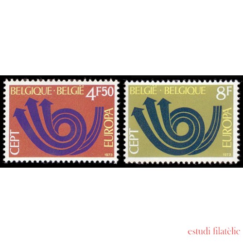 Bélgica - 1661/62 - 1973 Europa Corazón postal Lujo