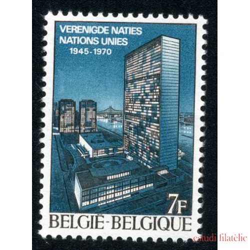 Bélgica - 1549 - 1970 25º Aniv. de la ONU Edificio Lujo